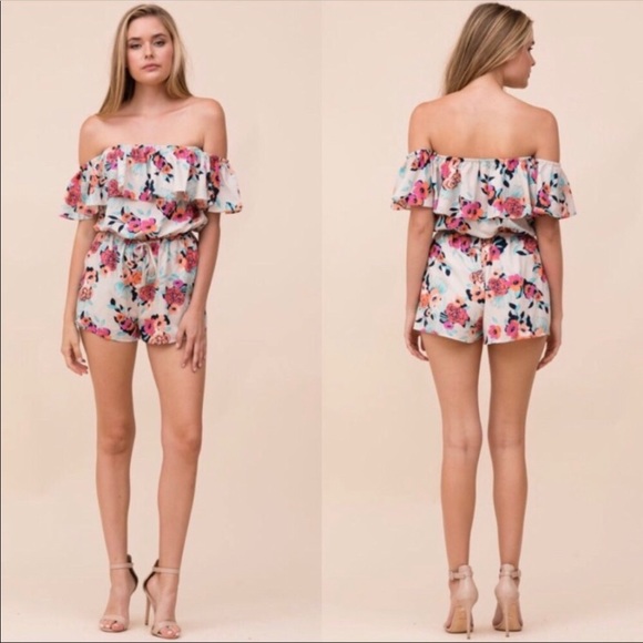 Yumi Kim Pants - Yumi Kim Mia off the shoulders romper XS